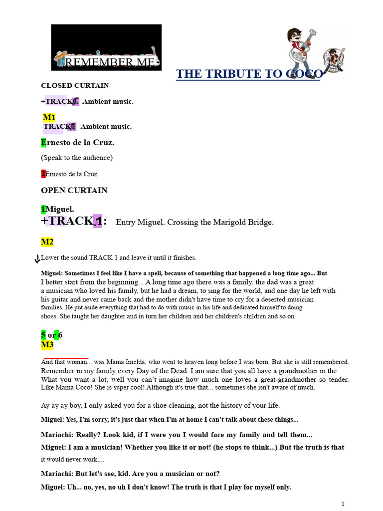 Coco The Musical 2019 Script | PDF | Hector