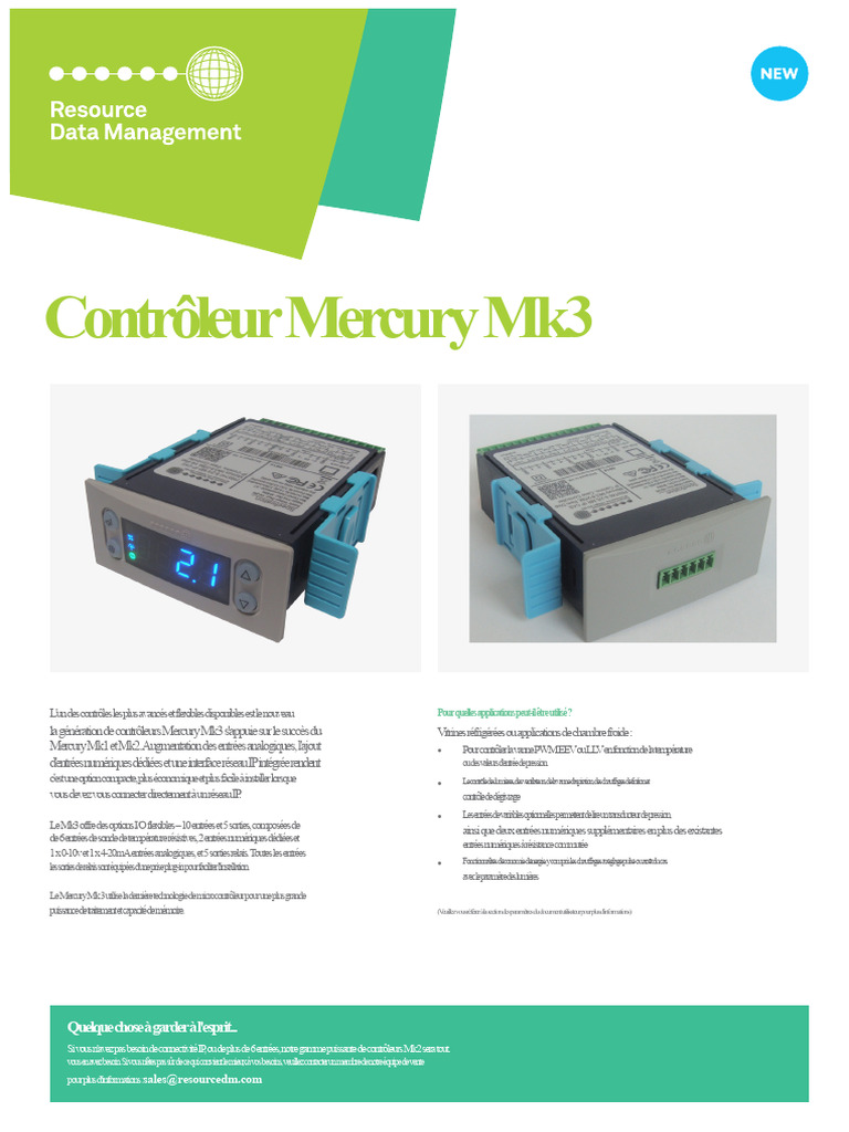 Contrôleur Mercury Mk3 : Applications et Specs | PDF