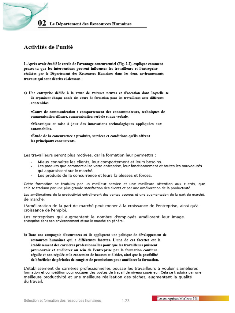 Formation et développement RH en entreprise | PDF | Gestion des ...
