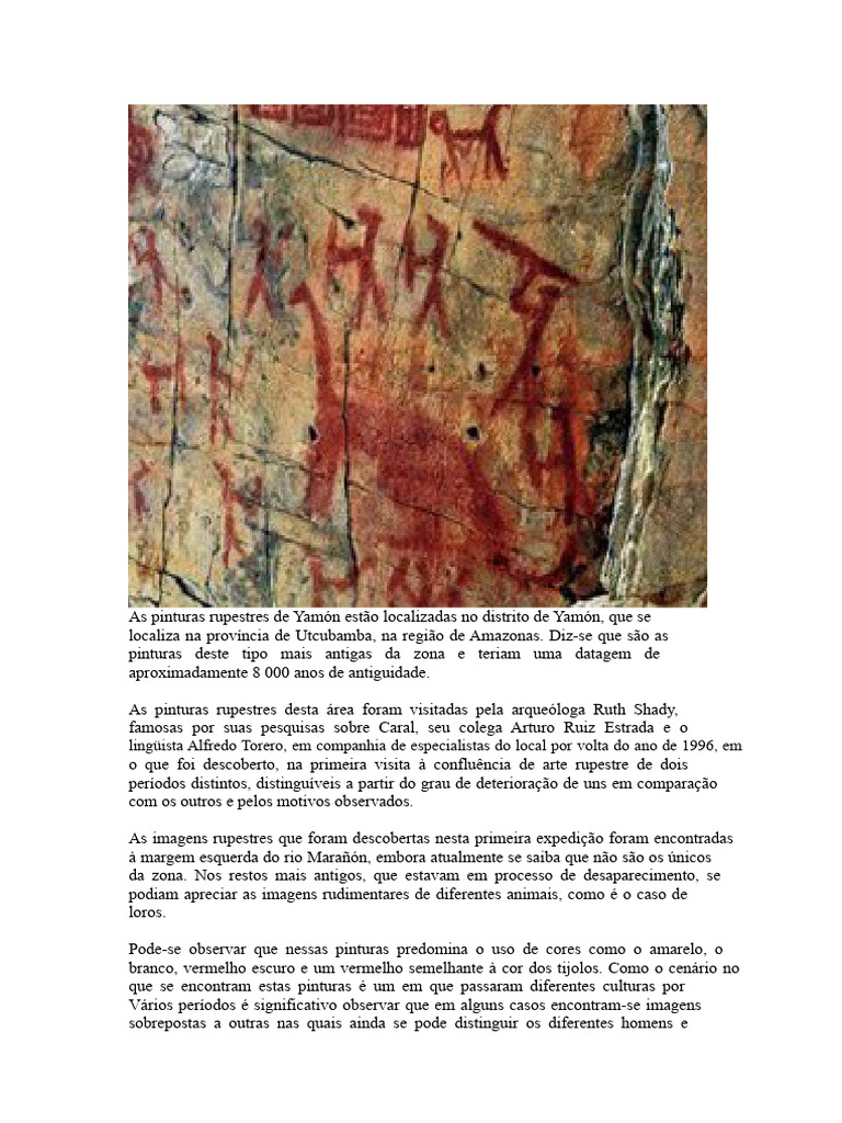 Pinturas Rupestres de Yamón: História e Acesso | PDF | Pinturas | Arte ...