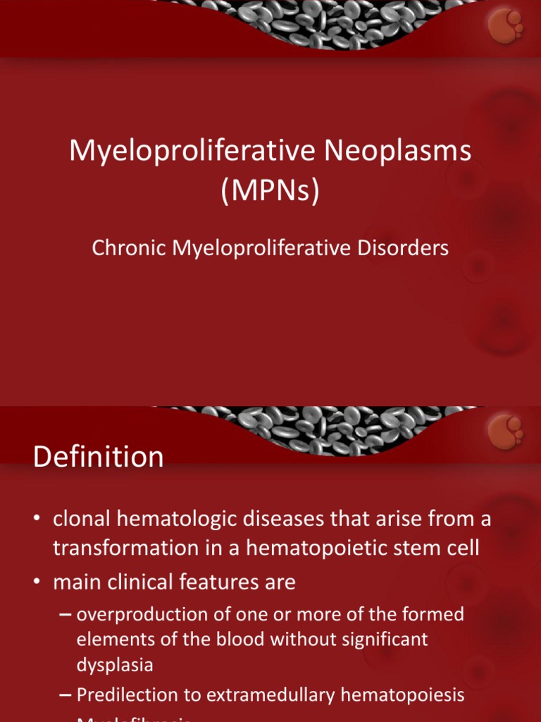 Chronic Myeloproliferative Diseases | PDF | Leukemia | Hematology