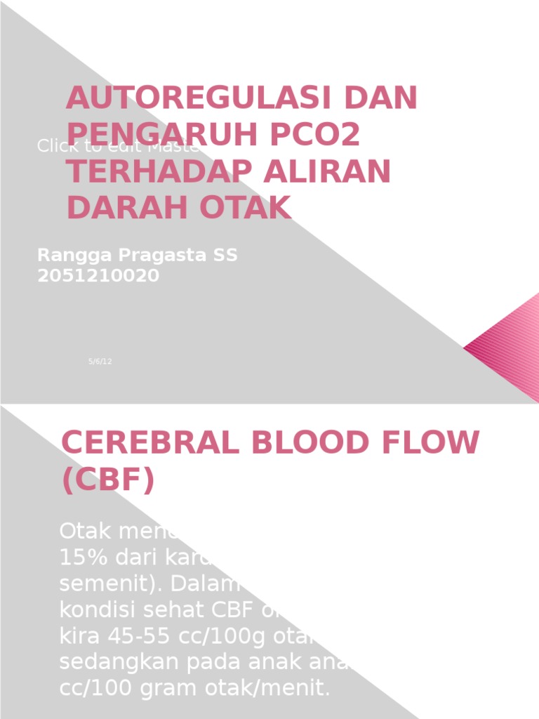 Autoregulasi Dan Pengaruh Pco2 Terhadap Aliran Darah Otak | PDF