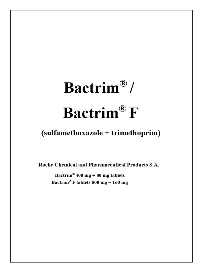 Bactrim Prescribing Information | PDF | Dose (Biochemistry) | Chemistry