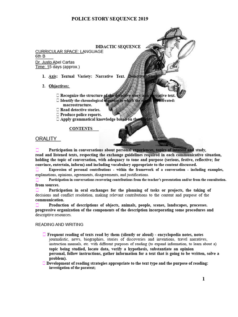 Detective Story Curriculum Plan 2019 | PDF | Narrative | Detective