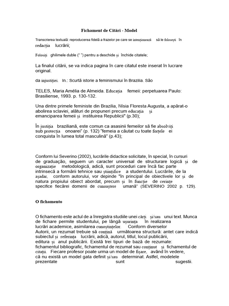 Model de Fișier de Citare | PDF