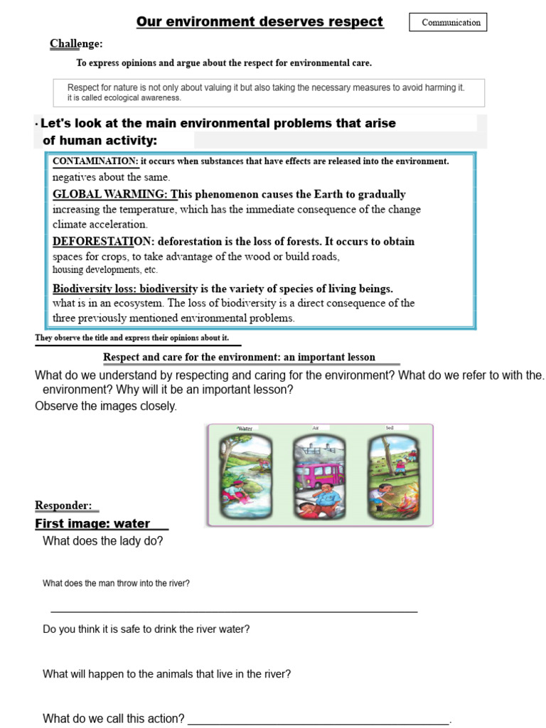 Environmental Awareness and Respect | PDF | Natural Environment ...