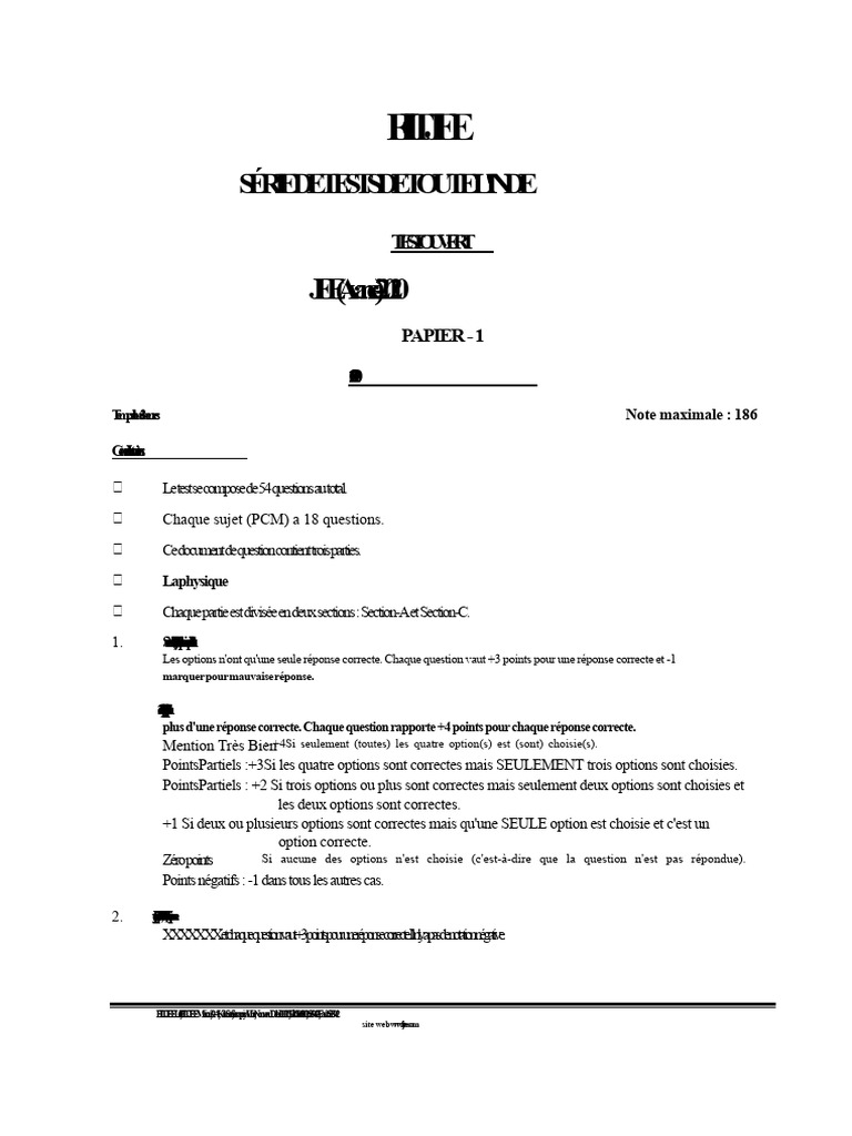 Aits-1920-Test Ouvert-Jeea-Papier-1 | PDF | Piston | Équilibre chimique