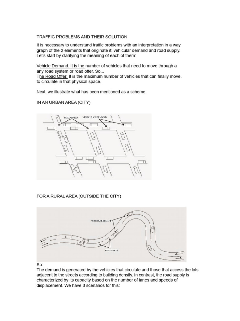 Urban Traffic Problems and Solutions | PDF | Traffic | Road