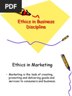 Ethics in Business Discipline