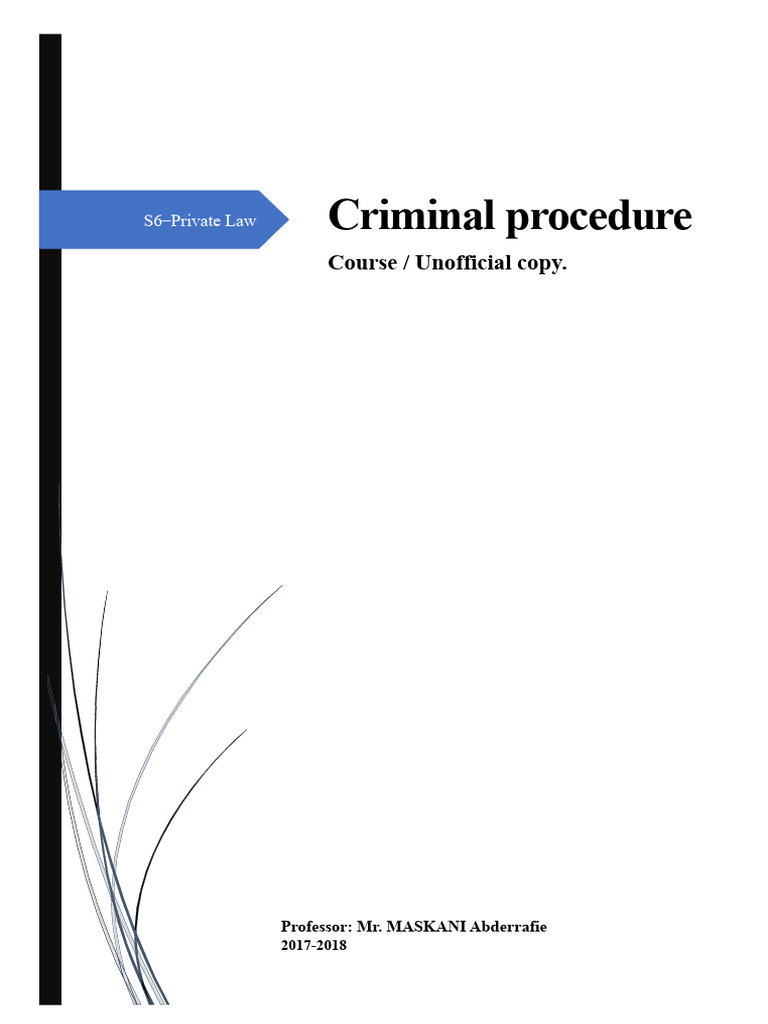 Overview of Criminal Procedure in Morocco | PDF | Prosecutor | Police