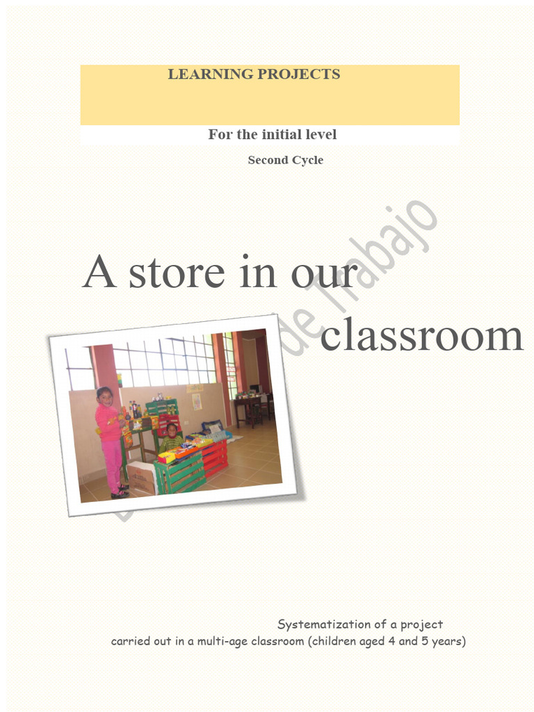 Project A Store in The Classroom | PDF | Teachers | Classroom