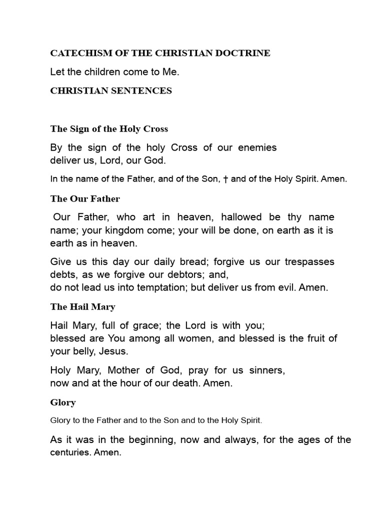 Catechism of Christian Doctrine | PDF | Eucharist | Confession (Religion)