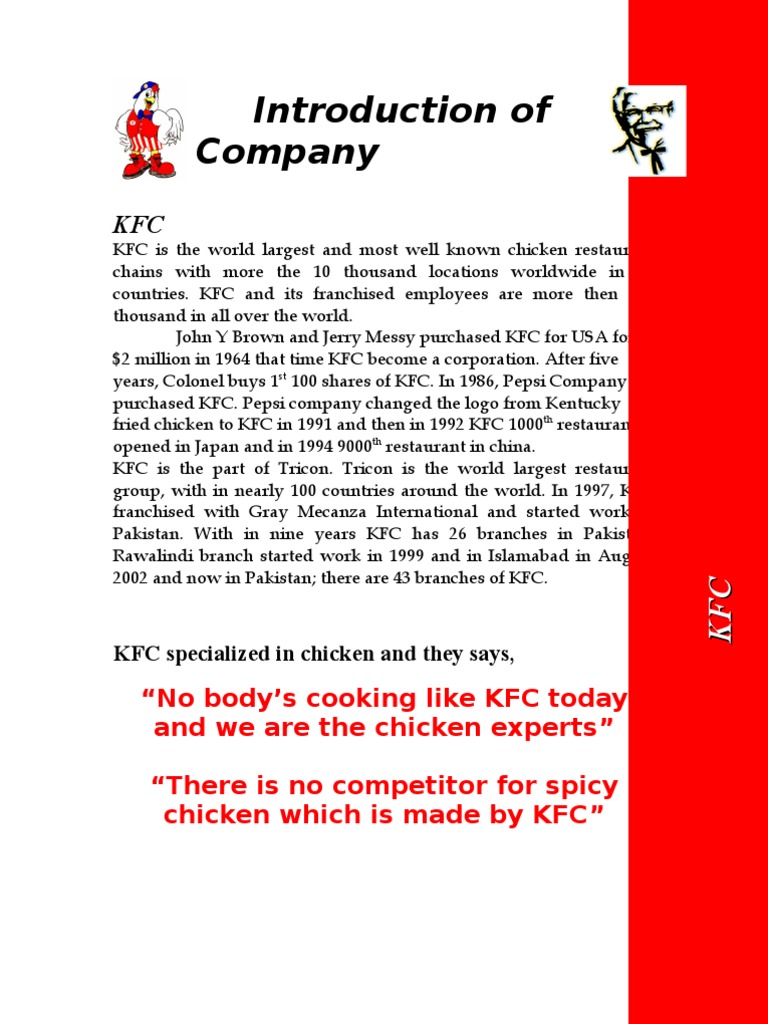 Kfc business plan ppt image