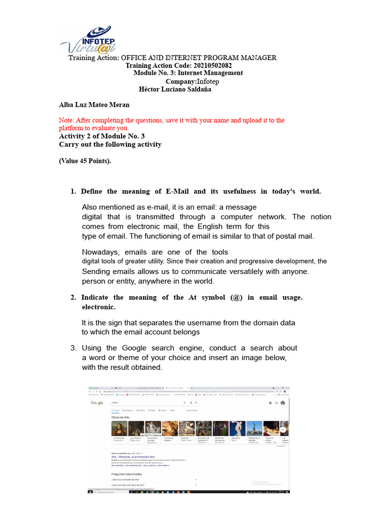 Internet Management Training Module 3 | PDF