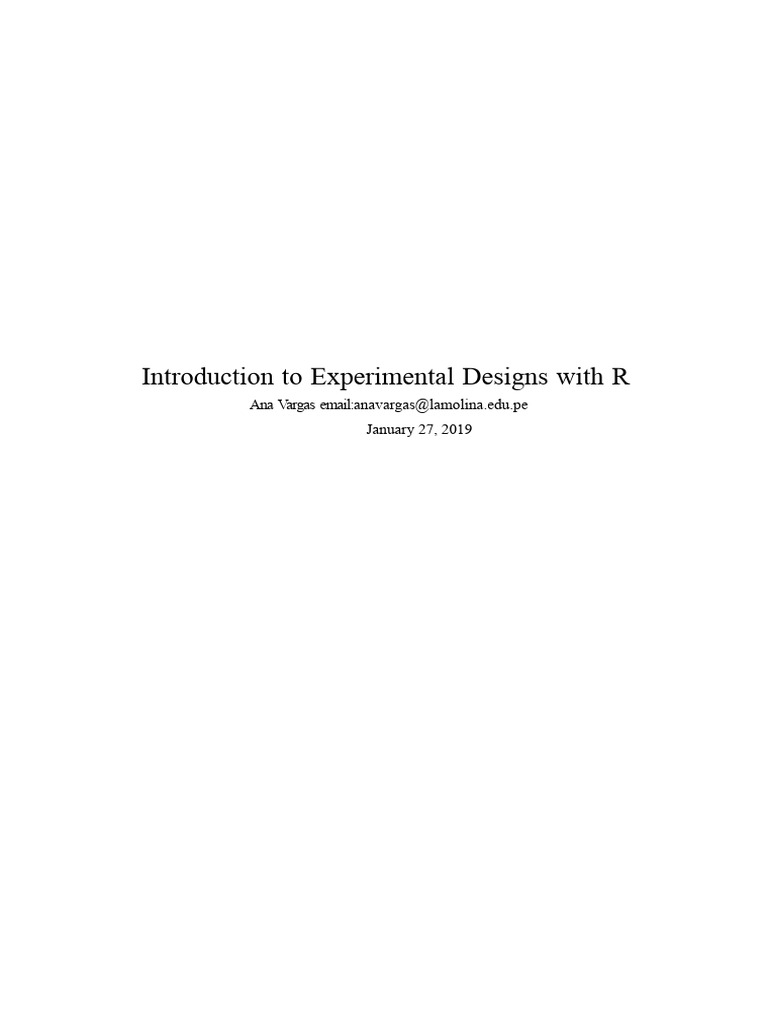 Experimental Design Fundamentals in R | PDF | Student's T Test | Experiment