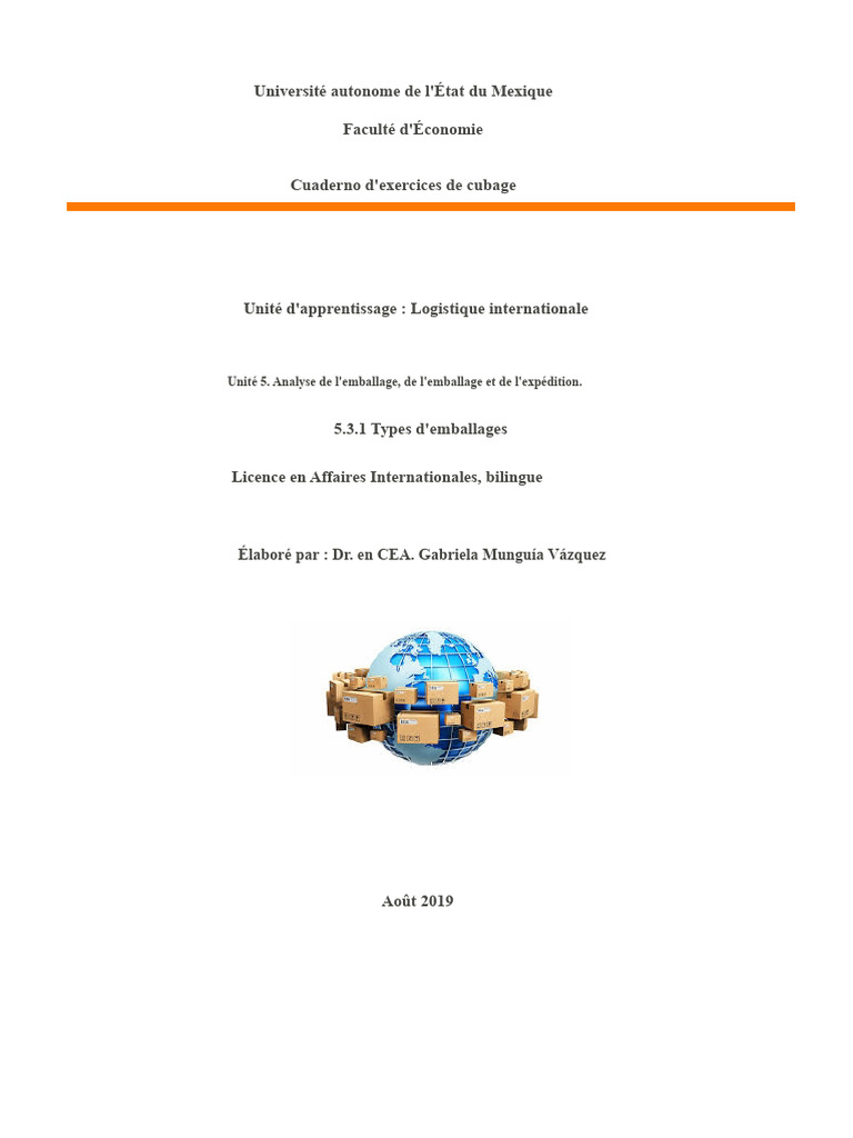 Carnet de cubage gratuit en logistique | PDF | Logistique | Business