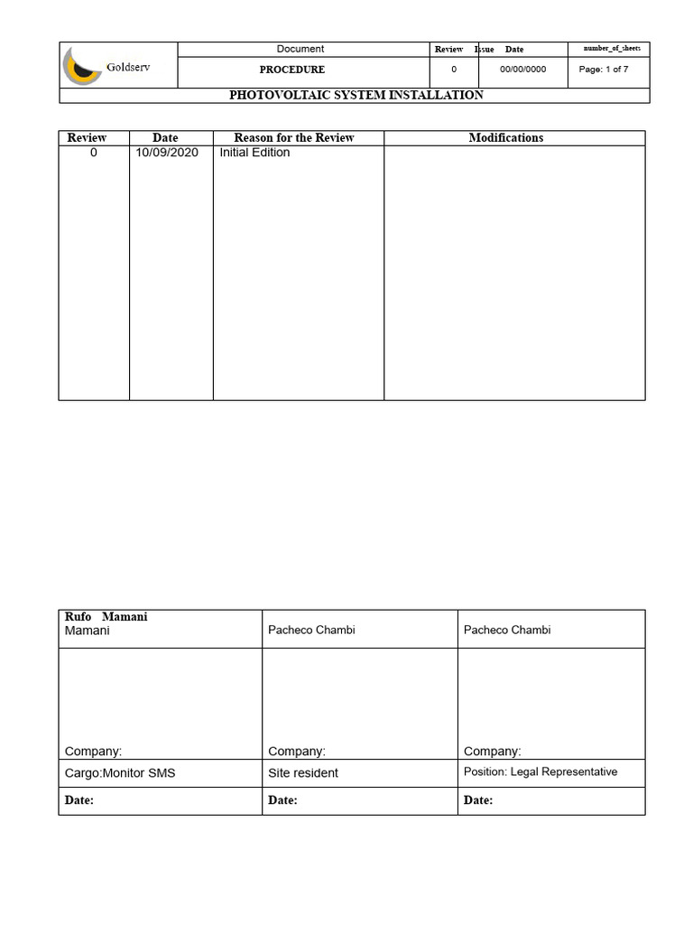 Photovoltaic System Installation Guide | PDF | Personal Protective ...