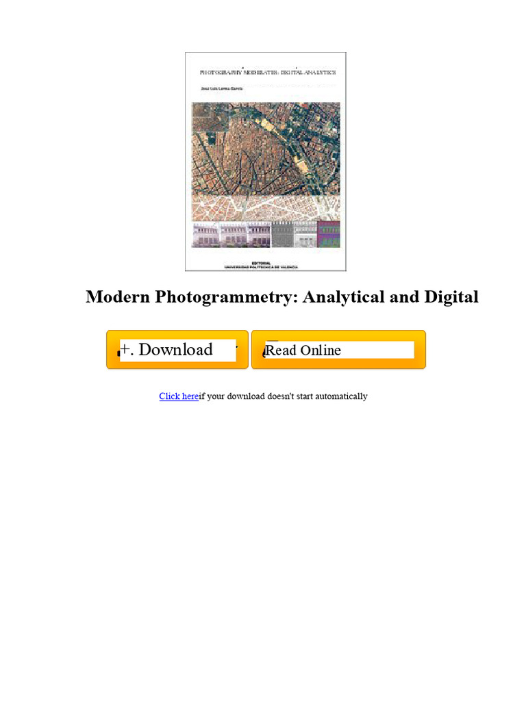 Modern Photogrammetry eBook Download | PDF