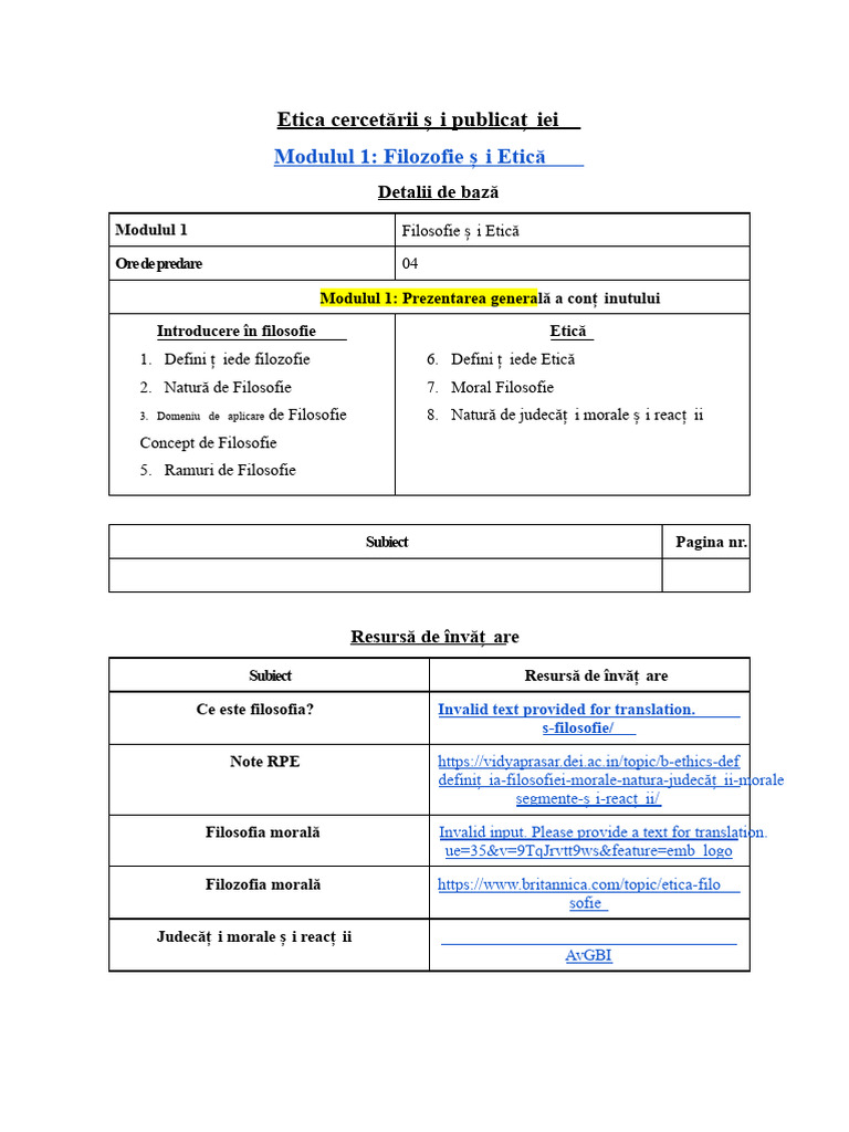 RPE - Notes - Modul 1 | PDF