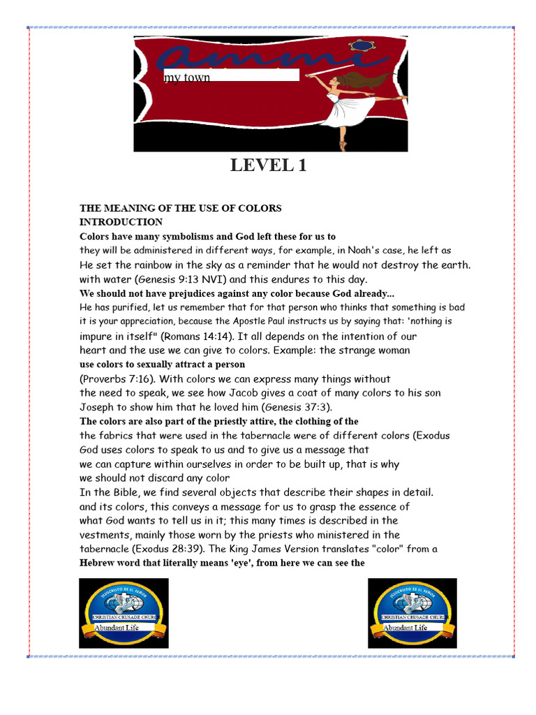 Biblical Color Symbolism Explained | PDF | Religious Belief And Doctrine
