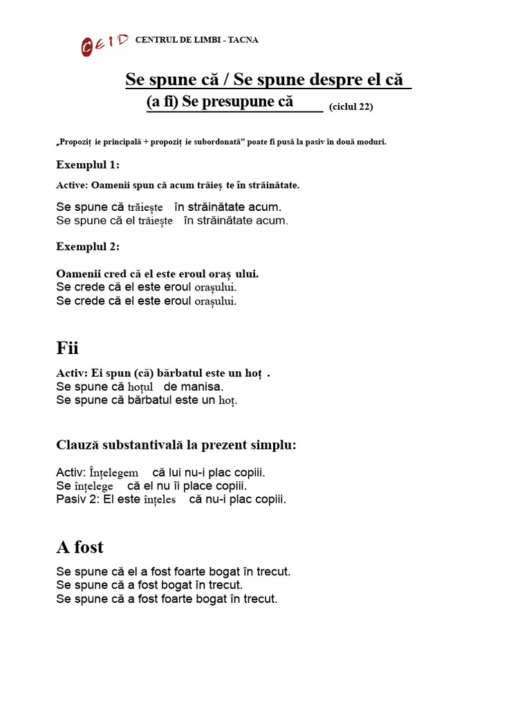 Se Spune Că... | PDF