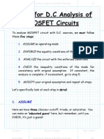 Steps For DC Analysis of MOSFET Circuits