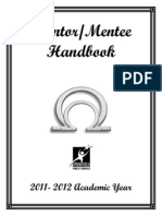 Mentor/Mentee Handbook: 2011-2012 Academic Year