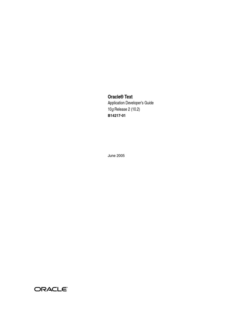 Oracle text search engine indexing oracle database
