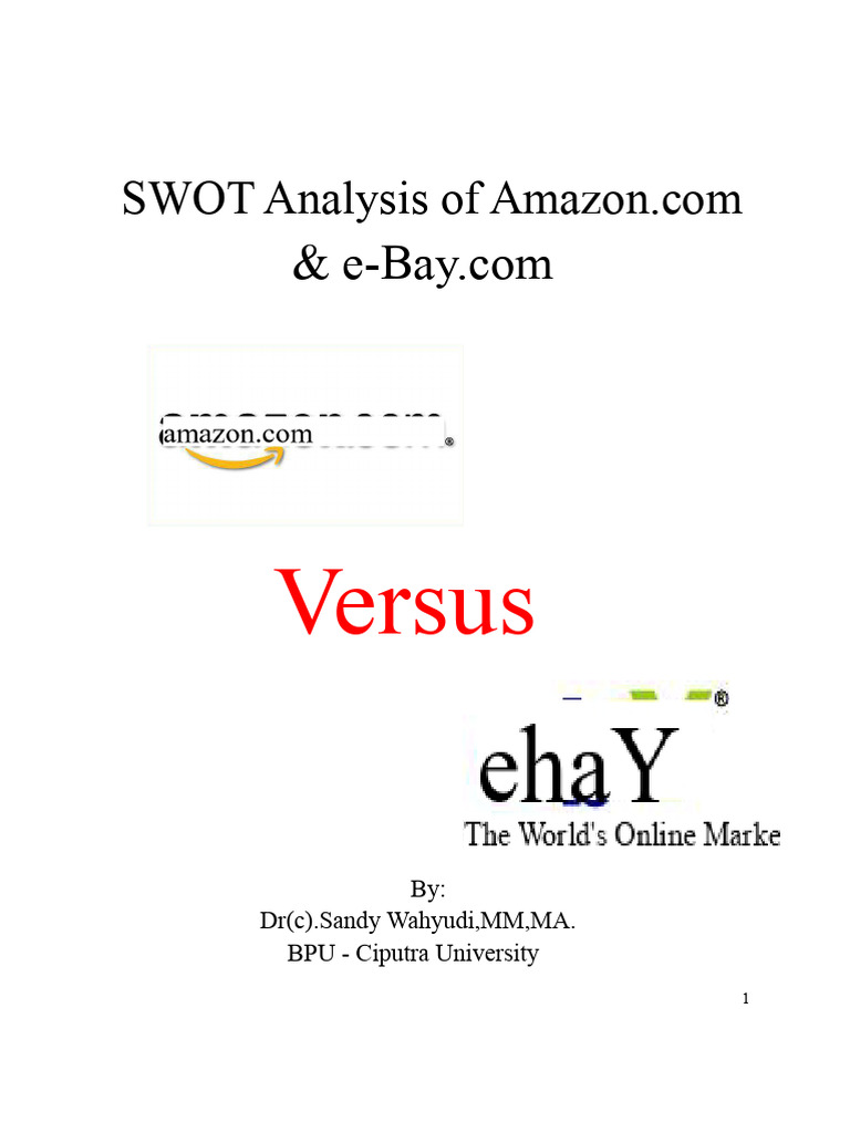 Kindle SWOT Analysis Overview | PDF | E Bay | Amazon Kindle