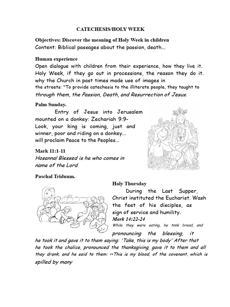 Holy Week Catechesis 2 | PDF | Last Supper | Christian Worship And Liturgy