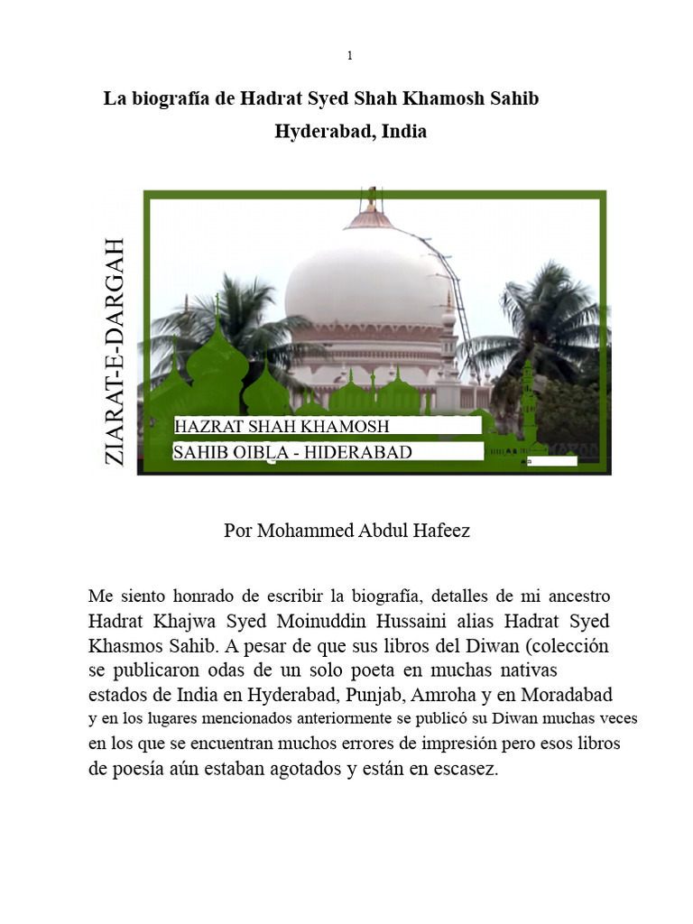 Biografía de Hadrat Syed Shah Khamosh | PDF | El sufismo | Religiones ...