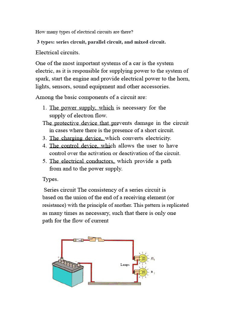 Types of Electrical Circuits Explained | PDF | Direct Current | Series ...