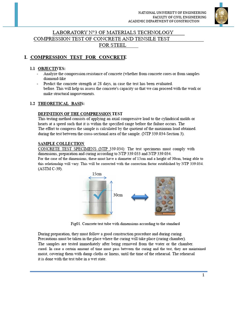 Compression Testing of Concrete Samples | PDF | Deformation ...