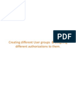 Creating Different User Groups & Assigning Different Authorizations