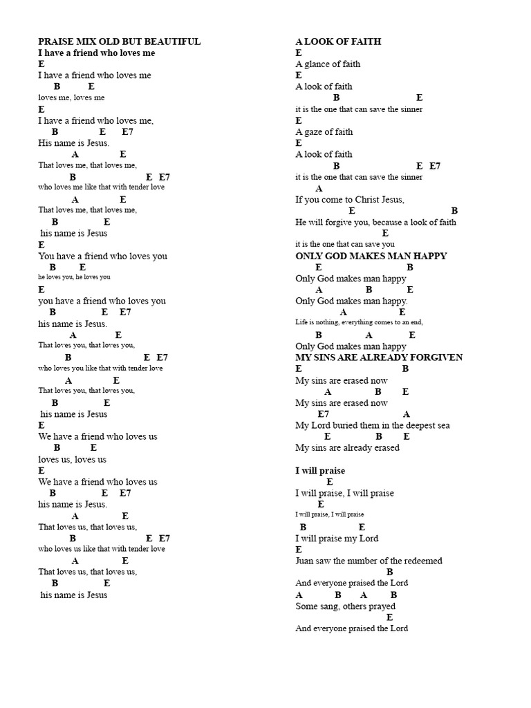 Praise Songs Celebrating Jesus' Love | PDF | Jesus | God In Christianity