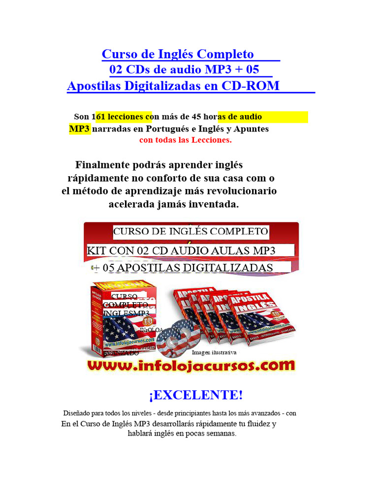 Curso de Inglés Completo en MP3 + Apuntes | PDF | Idioma en Inglés