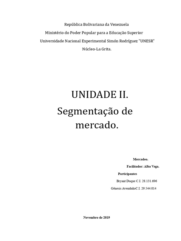 Segmentação de Mercado em Marketing | PDF | Segmentação de mercado ...