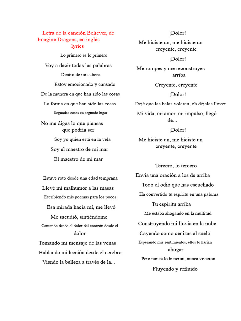 Letra de 