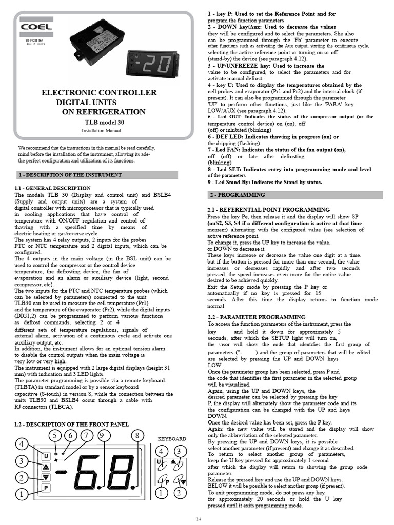 TLB30 Digital Controller Manual | PDF | Parameter (Computer Programming ...
