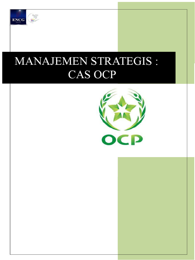 Strategi Manajemen OCP 2008-2020 | PDF