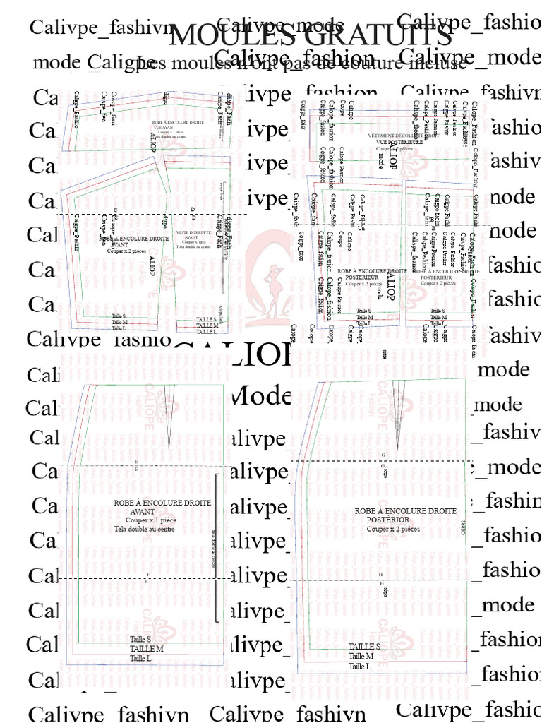 Modèles de couture gratuits : robes et vestes | PDF | Robe | Couture