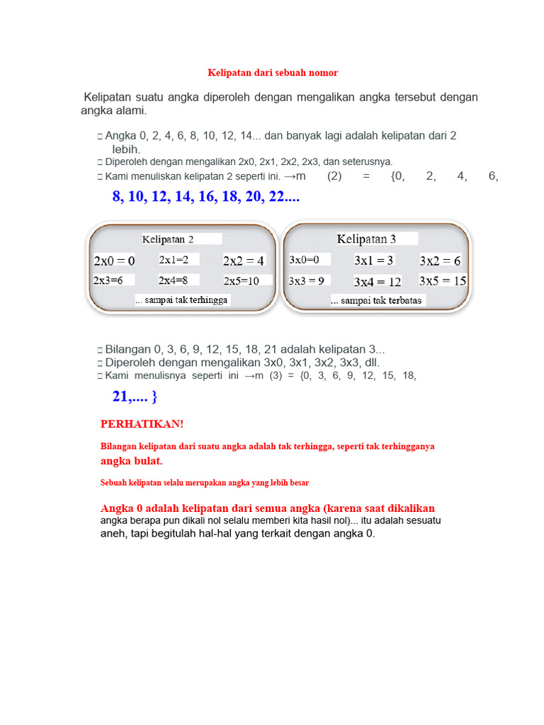 Kelipatan dan Pembagi dalam Matematika | PDF
