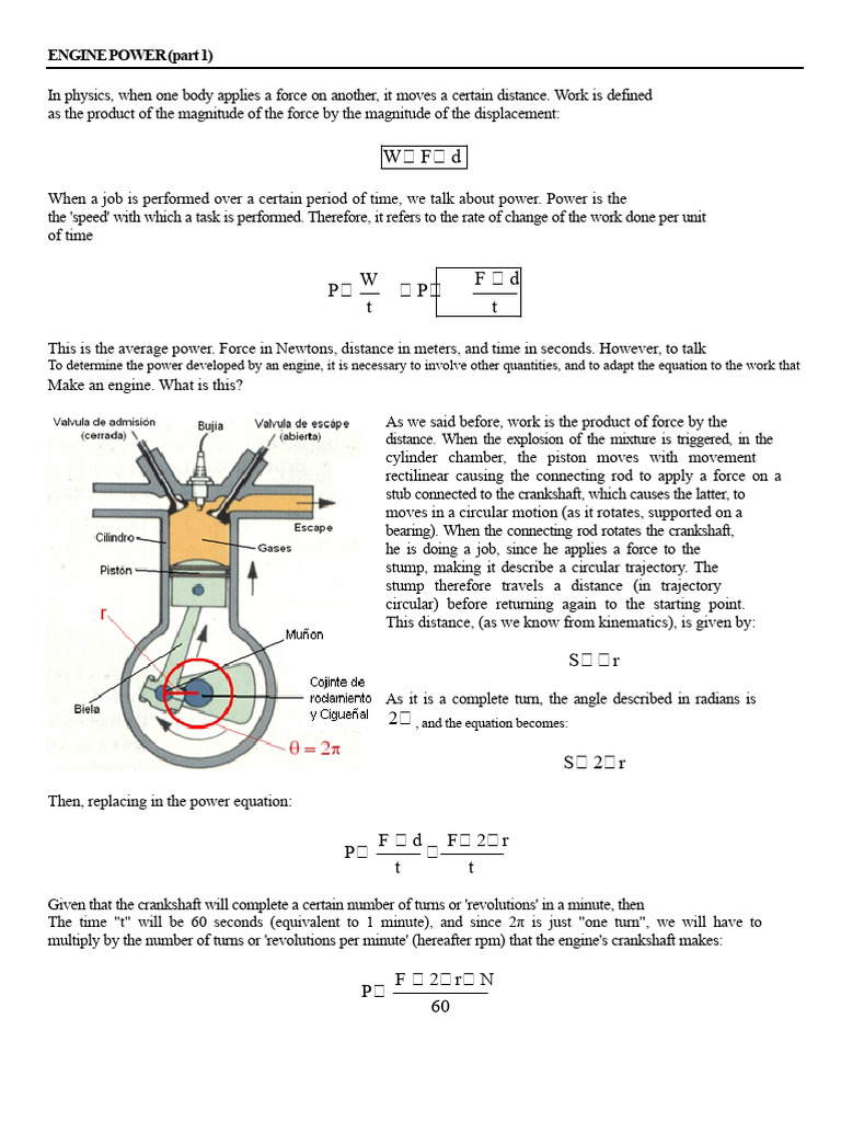 Understanding Engine Power and Torque | PDF | Force | Rotation Around A ...