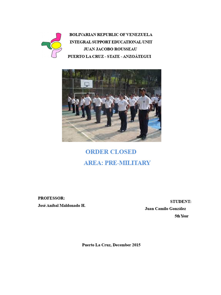 Understanding Closed Order in Military Training | PDF | Military | Foot