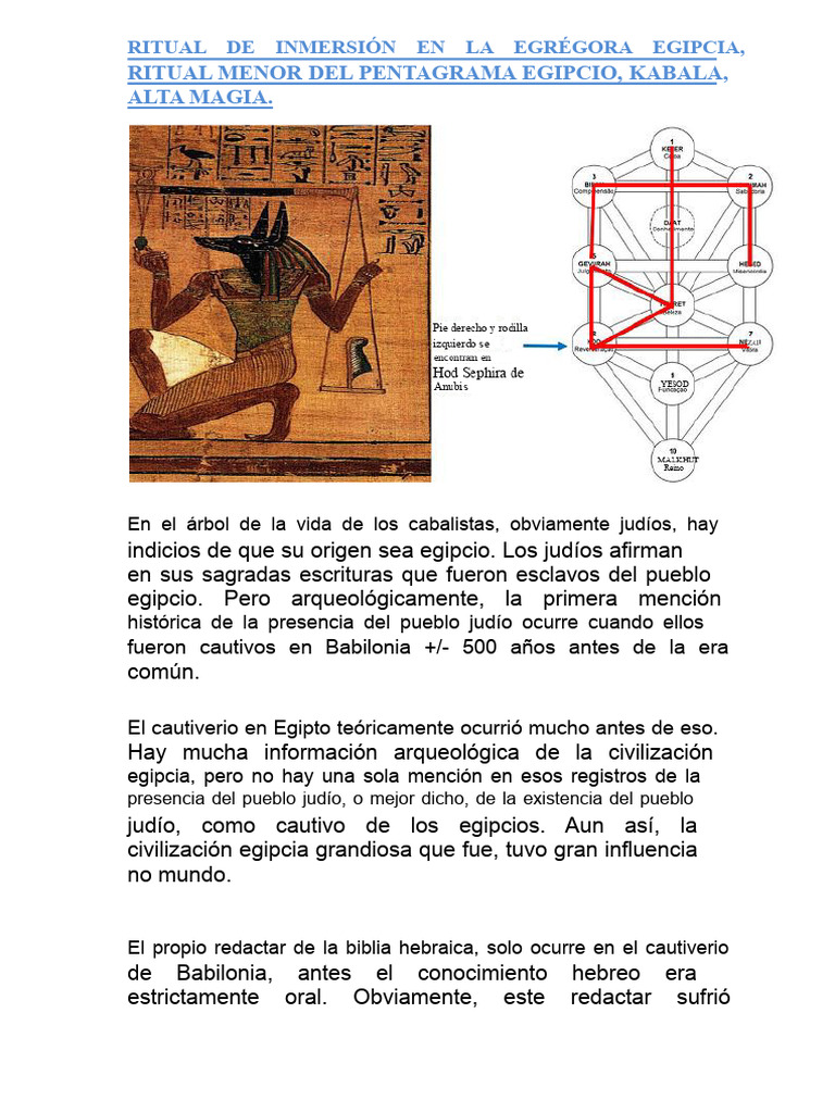 Ritual de Inmersión en Egrégora Egipcia | PDF | Moisés | Diosa