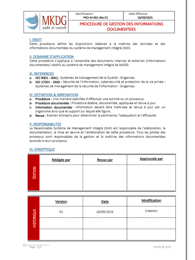 Gestion des Informations Documentées ISO 9001 | PDF | Sécurité des ...