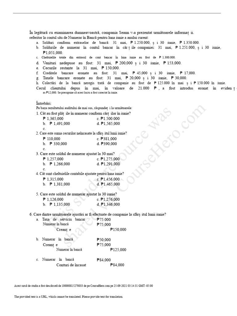 Comprehensive Prob Bank Recon - Sample Problem | PDF