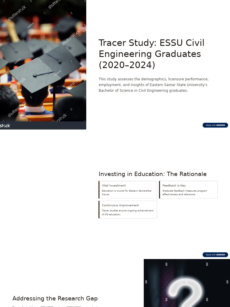 Tracer Study of ESSU Civil Engineering Graduates | PDF