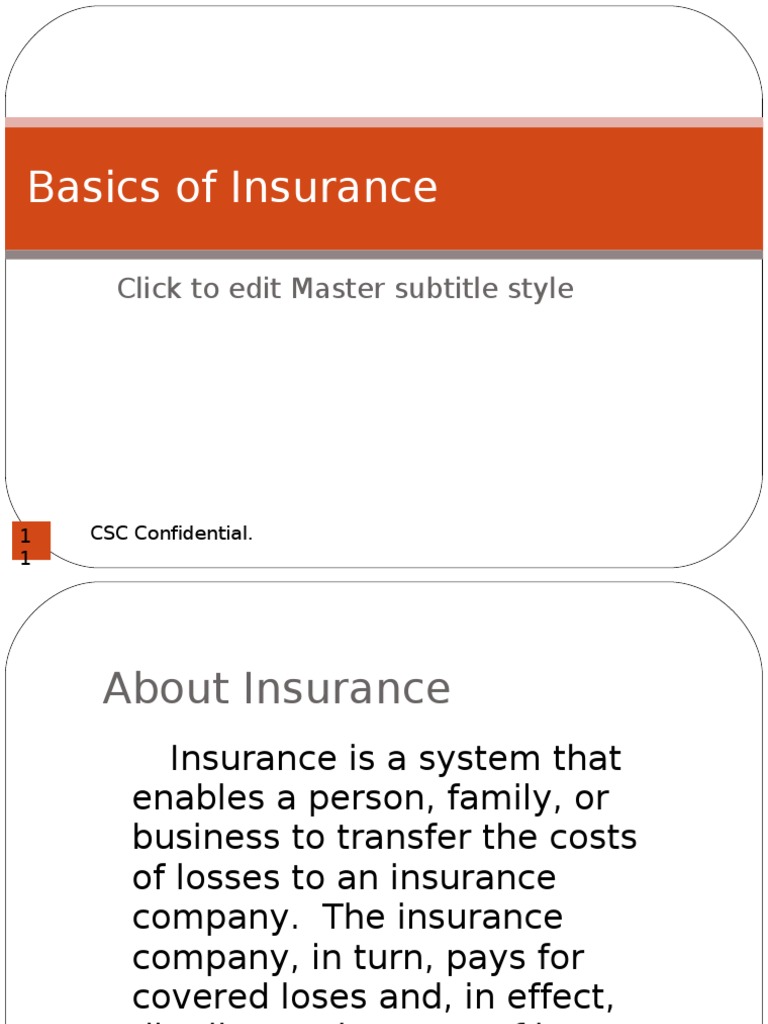 Understanding Insurance Basics and Benefits | PDF | Insurance | Industries