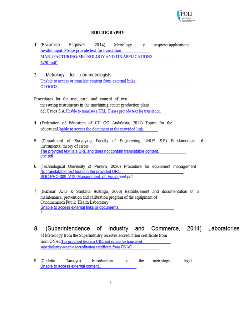 Applied Practice Bibliography 2021 | PDF | Metrology | Calibration